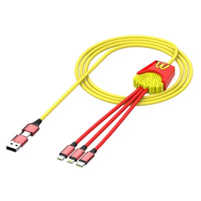 6-IN-1 LONG CHARGING (2A) USB CABLE, CUSTOM 3D SHAPE