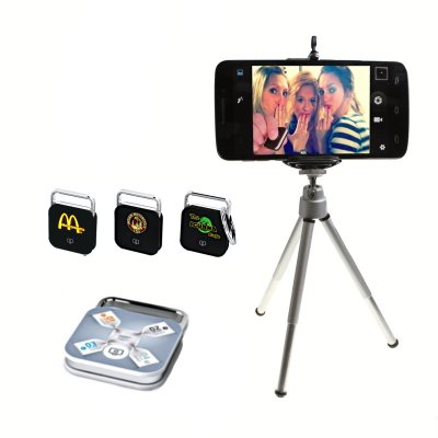 SELFIE SET – BLUETOOTH SHUTTER RELEASE FOR SMARTPHONE/IPHONE + STAND
