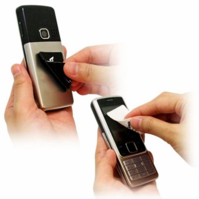 SELF-ADHESIVE PHONE/TABLET MICROFIBRE CLEANER WITH CMYK PRINTED CARD