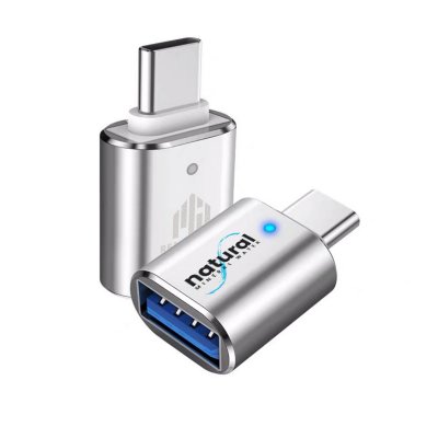 METAL ADAPTER, USB-A TO USB-C (TYPE-C), DATA + POWER