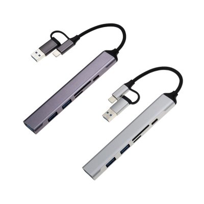 MULTIFUNCTIONAL DATA AND POWER USB 3.0 HUB, USB-C + USB-A