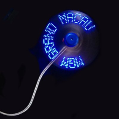 LED USB FAN WITH LIGHTING TEXT