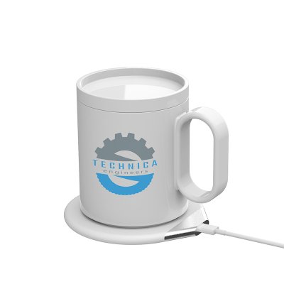 HEATING MUG WITH 15W WIRELESS FAST-CHARGER