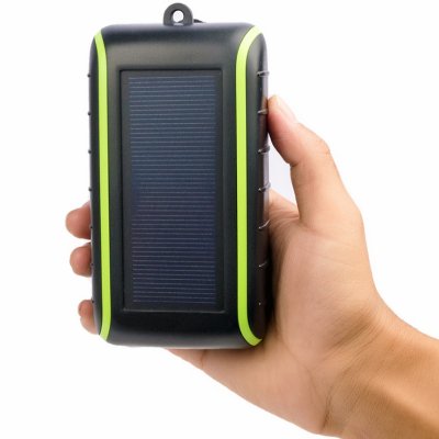 DUAL SOLAR POWER BANK WITH DYNAMO AND TORCH, 6000/8000 MAH