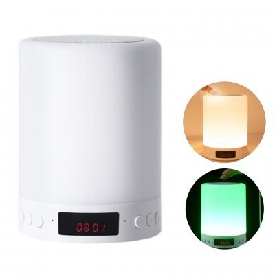 TOUCH TABLE LAMP WITH BLUETOOTH SPEAKER AND ALARM CLOCK