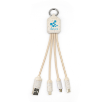 USB 3-IN-1 CHARGING CABLE, MADE OF NATURAL MATERIALS