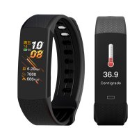 FITNESS BAND WITH PULSE, BLOOD PRESSURE AND BODY TEMPERATURE MONITORING