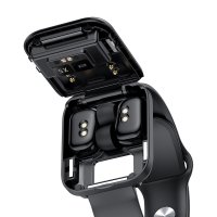 Smart watch with built-in TWS headphones, black colour (BRA061)