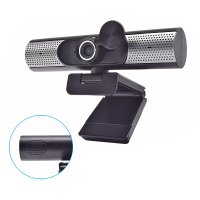 FULL HD METAL WEBCAM WITH MICROPHONE, 2 SPEAKERS AND LENS CAP