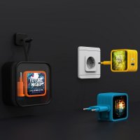 USB ADAPTER WITH TYPE-C + USB A, CMYK AND LED LOGO