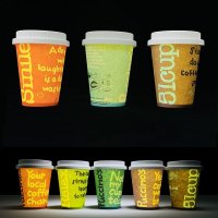 PAPER CUP FOR BEVERAGES WITH LED LIGHTING
