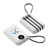 DUAL POWER BANK WITH ALL-IN-1 CABLES, 
LED TORCH AND DISPLAY, 10000 MAH
