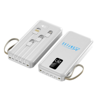 POWER BANK WITH ALL-IN-1 INTEGRATED
CABLES AND LED TORCH, 20000 MAH
