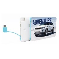 SLIM POWER BANK WITH BUILT-IN CABLE, 4000 mAh