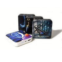 SQUARE POWER BANK IN IMITATION LEATHER, 3000 - 10,400 MAH