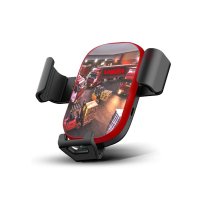 GRAVITATIONAL PHONE CAR HOLDER WITH WIRELESS 10 W FAST-CHARGING AND LED LOGO