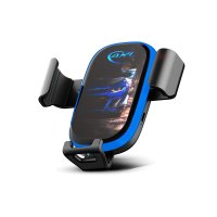 GRAVITATIONAL PHONE CAR HOLDER WITH WIRELESS CHARGING AND LED LOGO