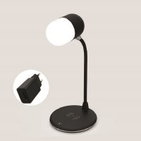 3-IN-1 LED LAMP, BLUETOOTH SPEAKER AND WIRELESS CHARGER + EU SOCKET ADAPTER