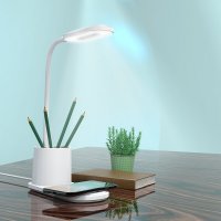 3-IN-1 FOLDING TOUCH-CONTROLLED LAMP WITH WIRELESS 10W FAST- CHARGER AND PEN HOLDER