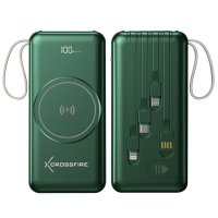 POWER BANK WITH INTEGRATED CABLES AND WIRELESS 
CHARGING, MAGSAFE COMPATIBLE, 10000 MAH