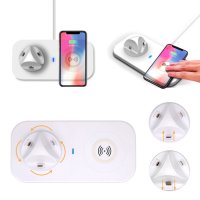 4-IN-1 CHARGING PAD WITH WIRELESS CHARGING AND ROTATING STAND WITH USB MICRO, TYPE-C AND LIGHTNING CONNECTORS