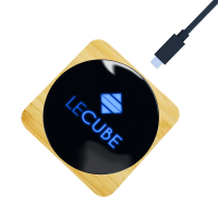 BAMBOO WIRELESS FAST CHARGER WITH FULL COLOUR AND LED LOGO, FSC