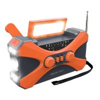 EMERGENCY SOLAR POWER BANK WITH DYNAMO, RADIO AND LAMP, 10000 MAH