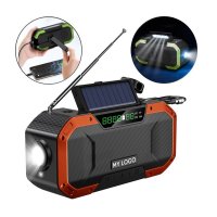 EMERGENCY SOLAR POWER BANK WITH DYNAMO, WIRELESS SPEAKER, RADIO AND LAMP, 5000 MAH