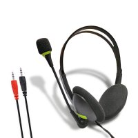OVERHEAD HEADPHONES WITH MICROPHONE, CONNECTED WITH 2 × 3,5 MM JACK