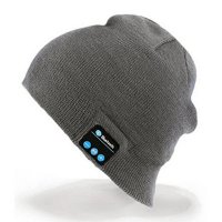 Winter cap with bluetooth headphones, dark gray color (PHO110)