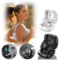 SPORTS WIRELESS TWS EARPHONES IN CHARGING BOX WITH LED DISPLAY