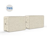 SET OF TWO BLUETOOTH SPEAKERS WITH TWS AND HIGH-QUALITY SOUND, 100% BIODEGRADABLE MATERIAL