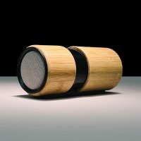 BAMBOO WIRELESS SPEAKER WITH CLOCK AND ALARM CLOCK, WITH TWS FUNCTION