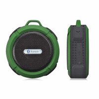 OUTDOOR WATER-RESISTANT WIRELESS SPEAKER WITH CARABINER AND SUCTION CUP