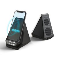 5-IN-1 WIRELESS SPEAKER WITH CLOCK, ALARM CLOCK, 15 W WIRELESS FAST-CHARGING
AND STAND FOR PHONE, LED LOGO