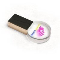CRYSTAL USB DRIVE WITH CUSTOM OBJECT OR CMYK PRINTING INSIDE