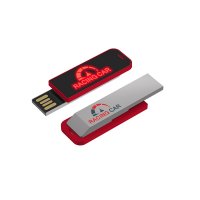 USB FLASH DRIVE WITH CLIP AND LED LOGO