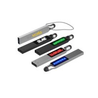 SLIM METAL USB 2.0 / 3.0 FLASH DRIVE WITH STYLUS AND LED LOGO