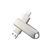 METAL ROTATING USB 3.1 FLASH DRIVE 
WITH TYPE-C AND USB A CONNECTORS