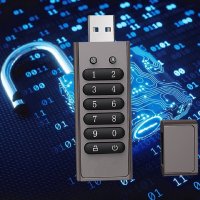 METAL USB 3.0 FLASH DRIVE WITH PIN CODE HARDWARE ENCRYPTION