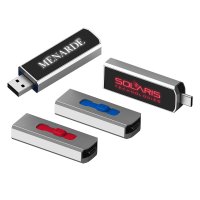 METAL USB 2.0 / 3.0 FLASH DRIVE WITH LED LOGO 
AND TYPE-C CONNECTOR