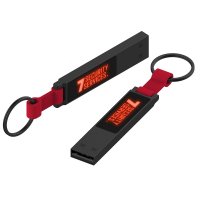 METAL USB 2.0 / 3.0 DRIVE WITH LED LOGO AND SILICONE LOOP