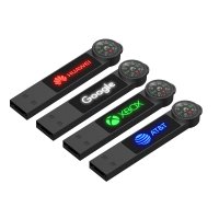 METAL USB 2.0 / 3.0 FLASH DRIVE KEY WITH LED LOGO AND COMPASS