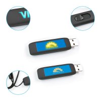 RETRACTABLE RUBBER-COATED USB FLASH DRIVE WITH LED LOGO