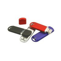 PLASTIC RUBBER-COATED USB FLASH DRIVE