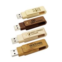 WOODEN OR BAMBOO USB 2.0 / 3.0 FLASH DRIVE TWISTER
