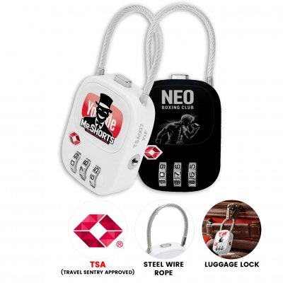 Padlock FLEXLOCK with steel cable