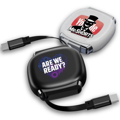 240 W – data and charging cable, self-retracting, USB-C to USB-C