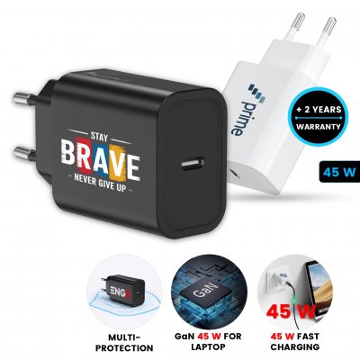 45 W USB wall adapter for EU socket with USB-C