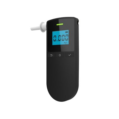 Alcohol tester with fuel cell electrochemical sensor and LED display